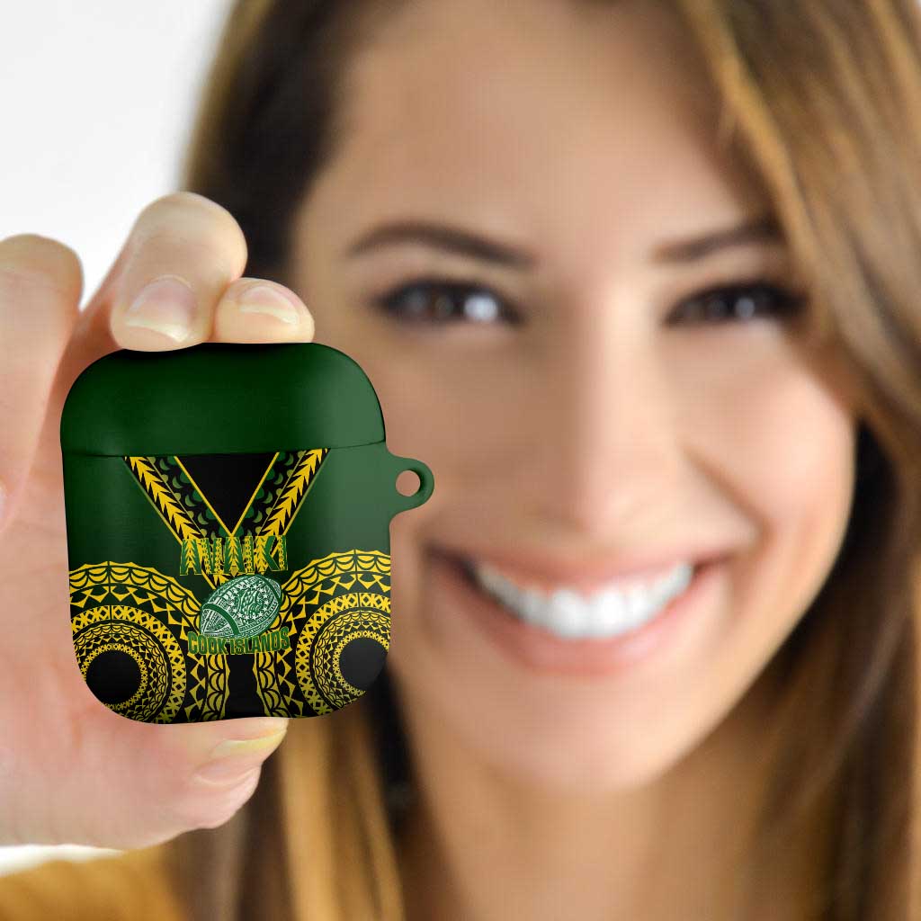 Avaiki Cook Islands Rugby AirPods Case Kuki Airani Tatau Black - Aussie Hoodie