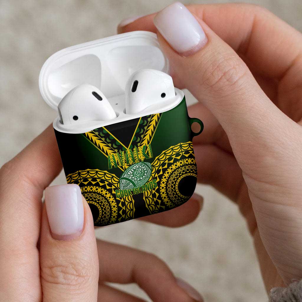 Avaiki Cook Islands Rugby AirPods Case Kuki Airani Tatau Black - Aussie Hoodie