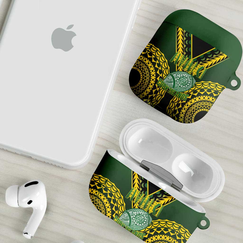 Avaiki Cook Islands Rugby AirPods Case Kuki Airani Tatau Black - Aussie Hoodie