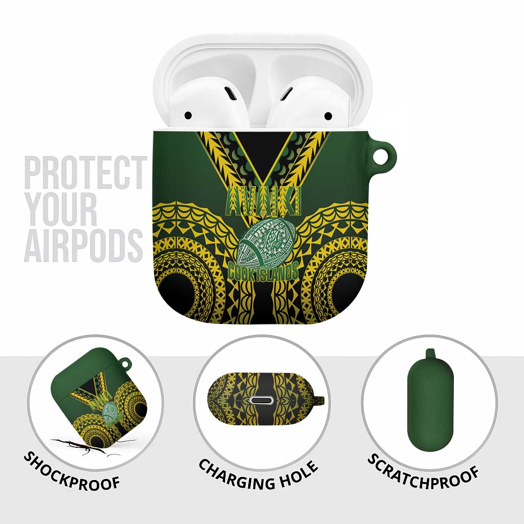 Avaiki Cook Islands Rugby AirPods Case Kuki Airani Tatau Black - Aussie Hoodie