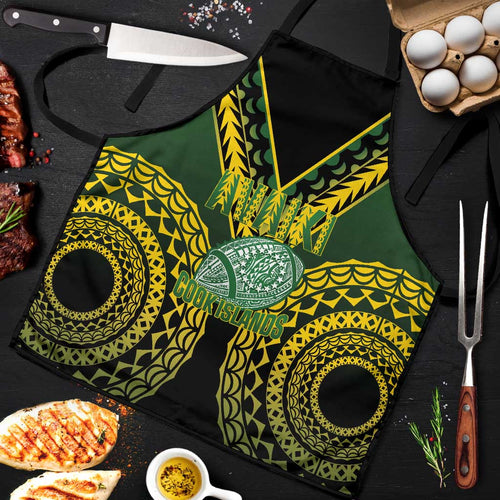 Avaiki Cook Islands Rugby Apron Kuki Airani Tatau Black - Aussie Hoodie