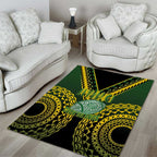 Avaiki Cook Islands Rugby Area Rug Kuki Airani Tatau Black - Aussie Hoodie