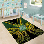 Avaiki Cook Islands Rugby Area Rug Kuki Airani Tatau Black - Aussie Hoodie