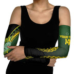 Custom Avaiki Cook Islands Rugby Arm Sleeves Kuki Airani Tatau Black - Aussie Hoodie