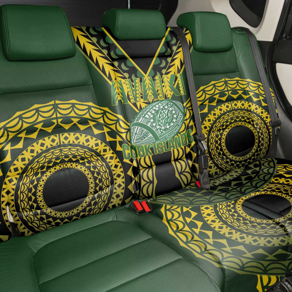 Avaiki Cook Islands Rugby Back Car Seat Cover Kuki Airani Tatau Black - Aussie Hoodie