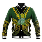 Custom Avaiki Cook Islands Rugby Baseball Jacket Kuki Airani Tatau Black - Aussie Hoodie