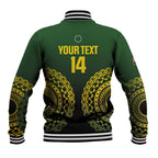 Custom Avaiki Cook Islands Rugby Baseball Jacket Kuki Airani Tatau Black - Aussie Hoodie