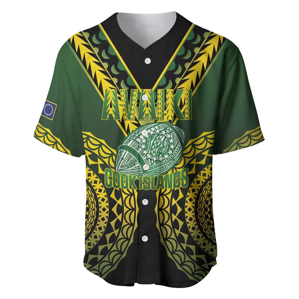 Custom Avaiki Cook Islands Rugby Baseball Jersey Kuki Airani Tatau Black - Aussie Hoodie