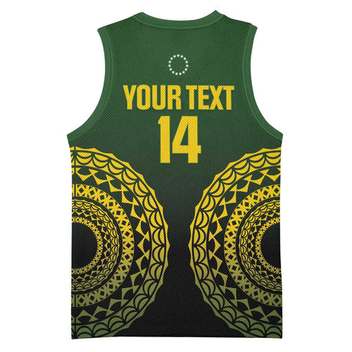 Custom Avaiki Cook Islands Rugby Basketball Jersey Kuki Airani Tatau Black - Aussie Hoodie