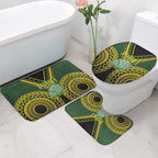Avaiki Cook Islands Rugby Bathroom Set Kuki Airani Tatau Black - Aussie Hoodie