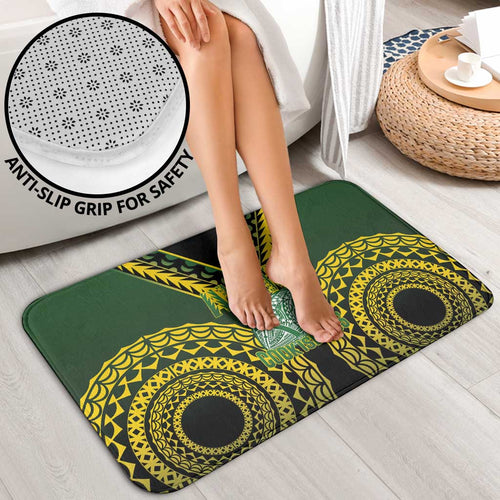 Avaiki Cook Islands Rugby Bathroom Set Kuki Airani Tatau Black - Aussie Hoodie