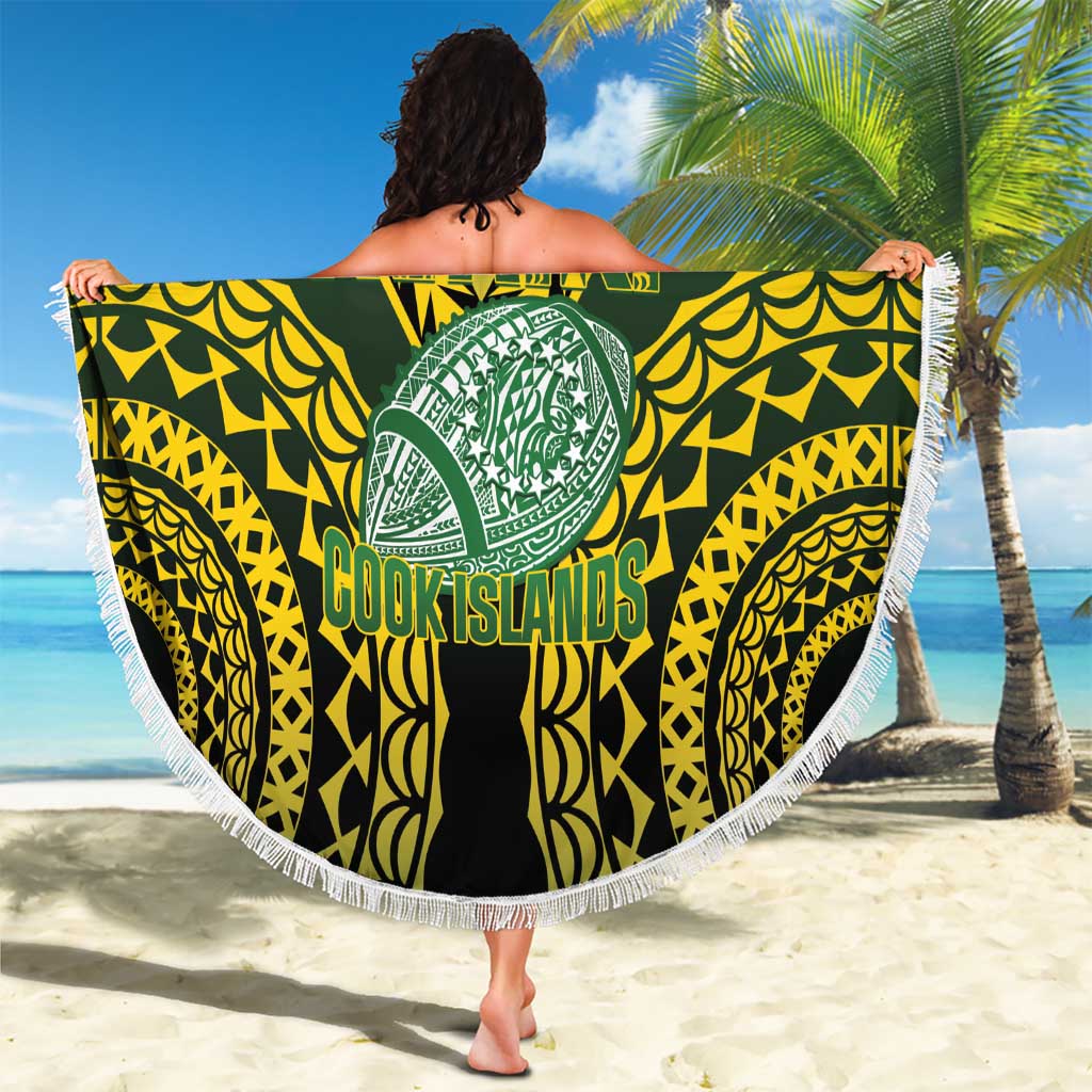 Avaiki Cook Islands Rugby Beach Blanket Kuki Airani Tatau Black - Aussie Hoodie