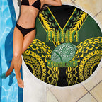 Avaiki Cook Islands Rugby Beach Blanket Kuki Airani Tatau Black - Aussie Hoodie