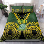 Avaiki Cook Islands Rugby Bedding Set Kuki Airani Tatau Black - Aussie Hoodie