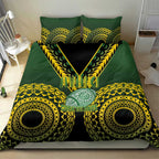 Avaiki Cook Islands Rugby Bedding Set Kuki Airani Tatau Black - Aussie Hoodie