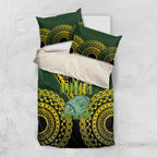 Avaiki Cook Islands Rugby Bedding Set Kuki Airani Tatau Black - Aussie Hoodie