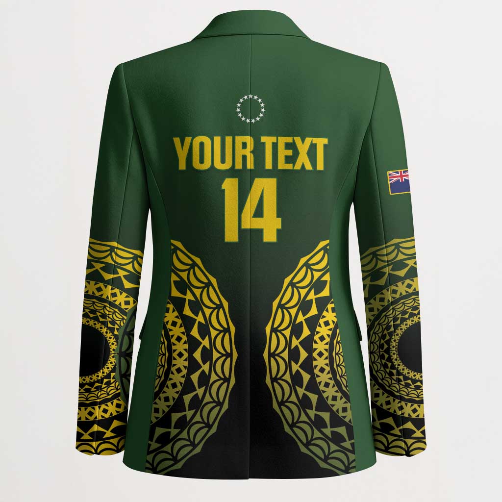 Custom Avaiki Cook Islands Rugby Blazer Kuki Airani Tatau Black - Aussie Hoodie