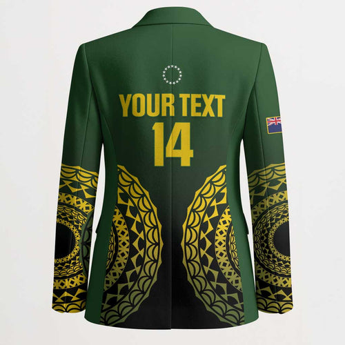 Custom Avaiki Cook Islands Rugby Blazer Kuki Airani Tatau Black - Aussie Hoodie