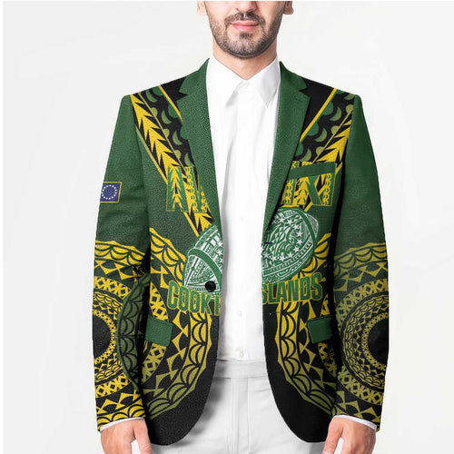 Custom Avaiki Cook Islands Rugby Blazer Kuki Airani Tatau Black - Aussie Hoodie