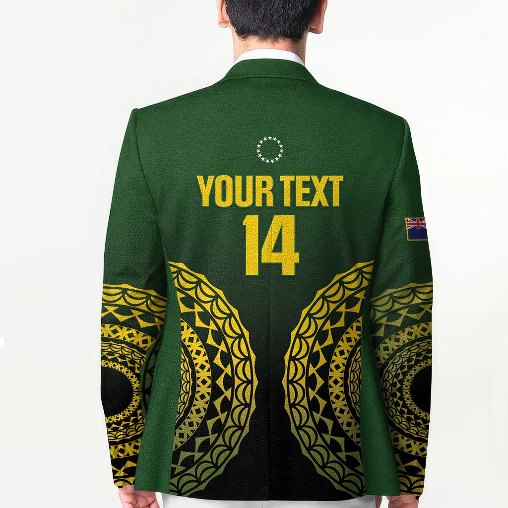 Custom Avaiki Cook Islands Rugby Blazer Kuki Airani Tatau Black - Aussie Hoodie