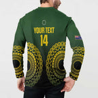 Custom Avaiki Cook Islands Rugby Button Sweatshirt Kuki Airani Tatau Black - Aussie Hoodie