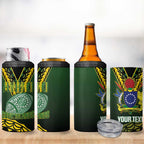 Custom Avaiki Cook Islands Rugby 4 in 1 Can Cooler Tumbler Kuki Airani Tatau Black - Aussie Hoodie