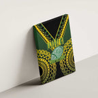 Avaiki Cook Islands Rugby Canvas Wall Art Kuki Airani Tatau Black - Aussie Hoodie