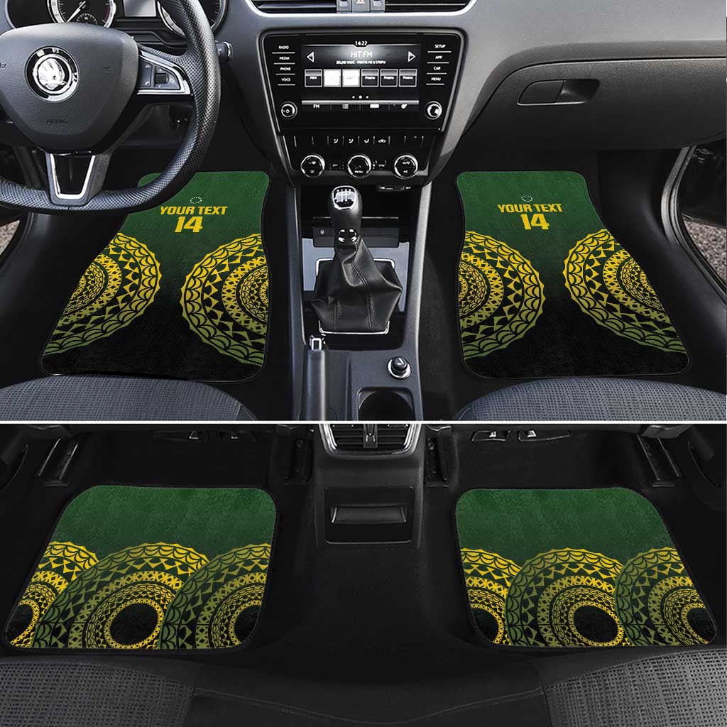 Custom Avaiki Cook Islands Rugby Car Mats Kuki Airani Tatau Black - Aussie Hoodie
