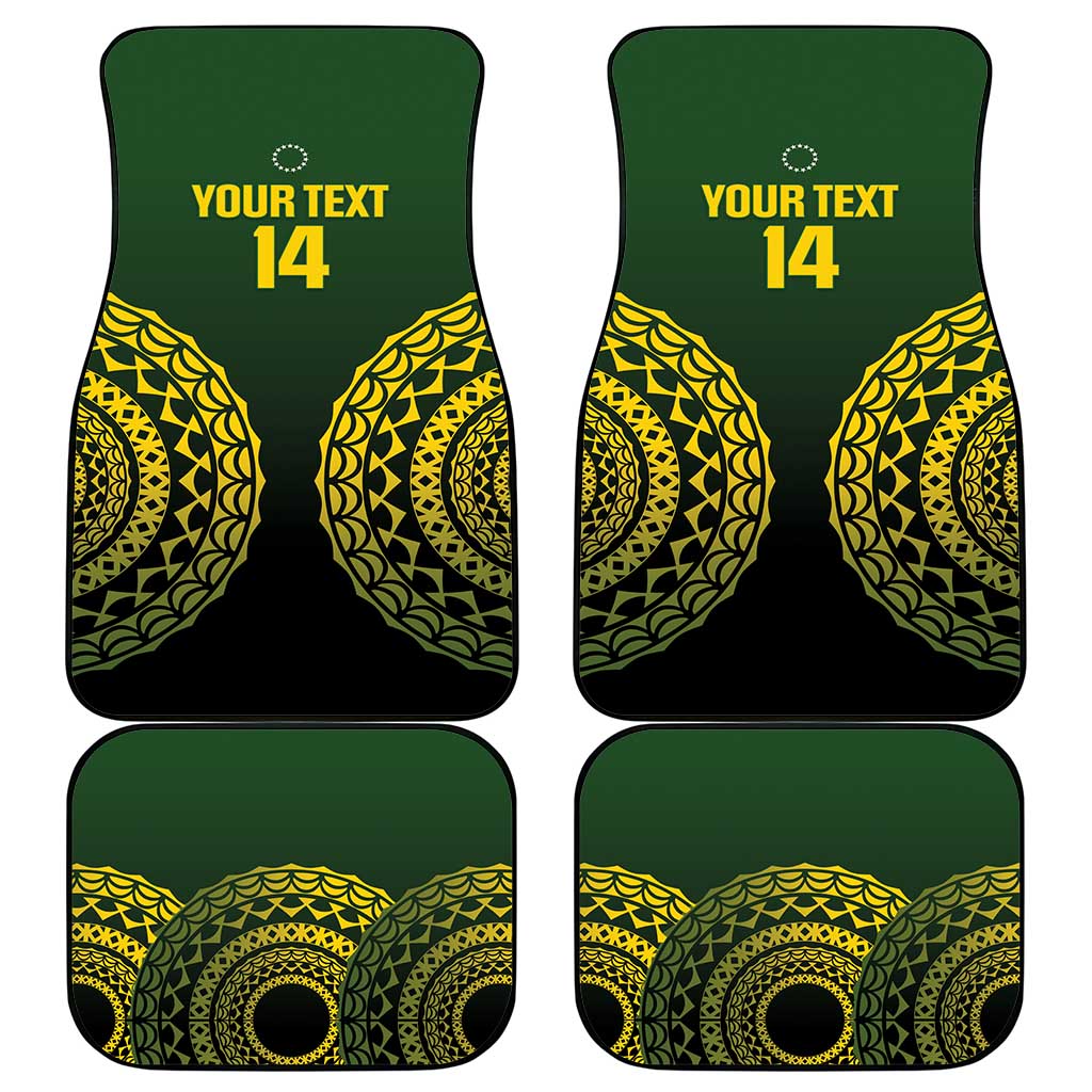 Custom Avaiki Cook Islands Rugby Car Mats Kuki Airani Tatau Black - Aussie Hoodie