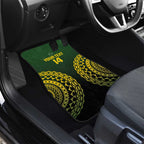 Custom Avaiki Cook Islands Rugby Car Mats Kuki Airani Tatau Black - Aussie Hoodie