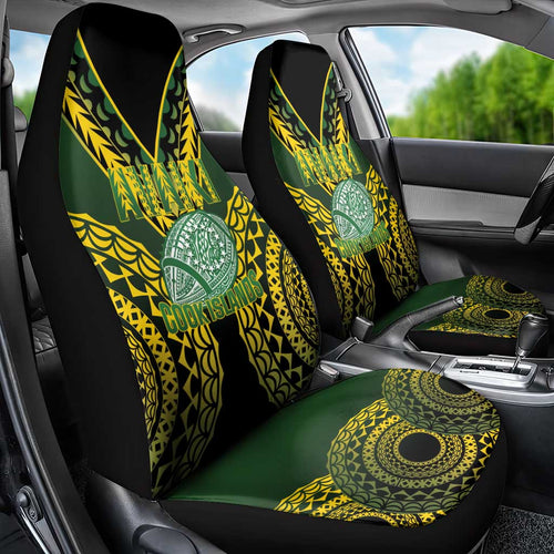Avaiki Cook Islands Rugby Car Seat Cover Kuki Airani Tatau Black - Aussie Hoodie