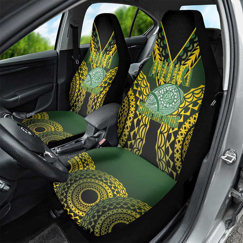Avaiki Cook Islands Rugby Car Seat Cover Kuki Airani Tatau Black - Aussie Hoodie