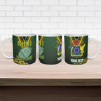Custom Avaiki Cook Islands Rugby Ceramic Mug Kuki Airani Tatau Black - Aussie Hoodie