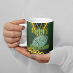 Custom Avaiki Cook Islands Rugby Ceramic Mug Kuki Airani Tatau Black - Aussie Hoodie