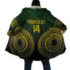 Custom Avaiki Cook Islands Rugby Cloak Kuki Airani Tatau Black - Aussie Hoodie