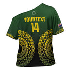 Custom Avaiki Cook Islands Rugby Cross Shoulder Shirt Kuki Airani Tatau Black - Aussie Hoodie