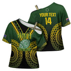 Custom Avaiki Cook Islands Rugby Cross Shoulder Shirt Kuki Airani Tatau Black - Aussie Hoodie