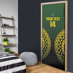 Custom Avaiki Cook Islands Rugby Door Cover Kuki Airani Tatau Black - Aussie Hoodie