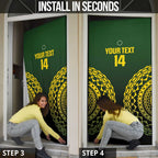Custom Avaiki Cook Islands Rugby Door Cover Kuki Airani Tatau Black - Aussie Hoodie