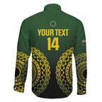 Custom Avaiki Cook Islands Rugby Family Matching Long Sleeve Bodycon Dress and Hawaiian Shirt Kuki Airani Tatau Black - Aussie Hoodie
