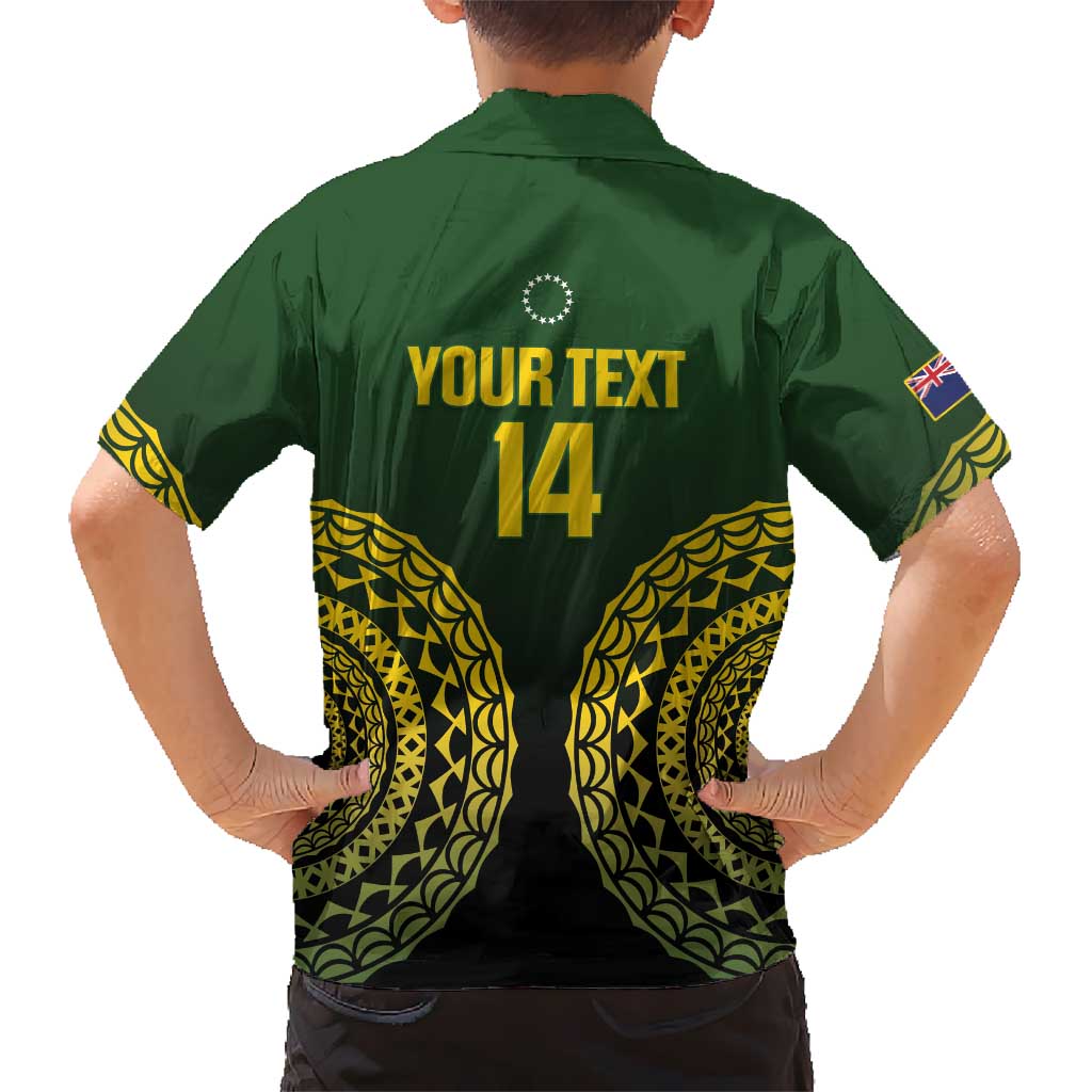 Custom Avaiki Cook Islands Rugby Family Matching Tank Maxi Dress and Hawaiian Shirt Kuki Airani Tatau Black - Aussie Hoodie