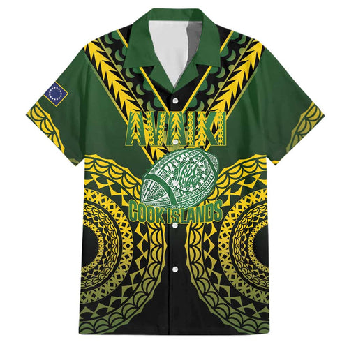 Custom Avaiki Cook Islands Rugby Family Matching Tank Maxi Dress and Hawaiian Shirt Kuki Airani Tatau Black - Aussie Hoodie