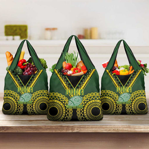 Avaiki Cook Islands Rugby Grocery Bag Kuki Airani Tatau Black - Aussie Hoodie