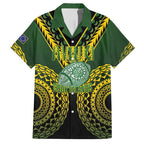 Custom Avaiki Cook Islands Rugby Hawaiian Shirt Kuki Airani Tatau Black - Aussie Hoodie