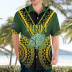 Custom Avaiki Cook Islands Rugby Hawaiian Shirt Kuki Airani Tatau Black - Aussie Hoodie