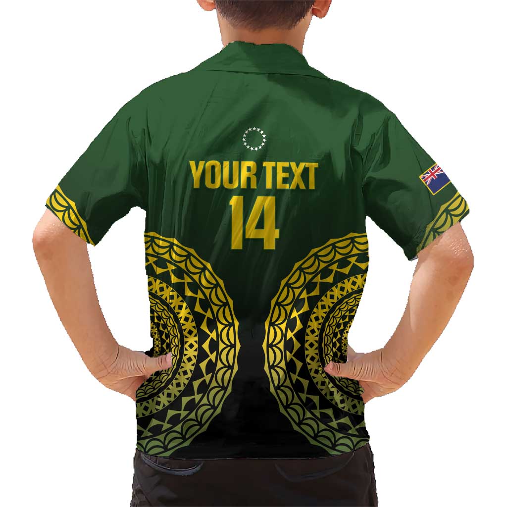 Custom Avaiki Cook Islands Rugby Hawaiian Shirt Kuki Airani Tatau Black - Aussie Hoodie
