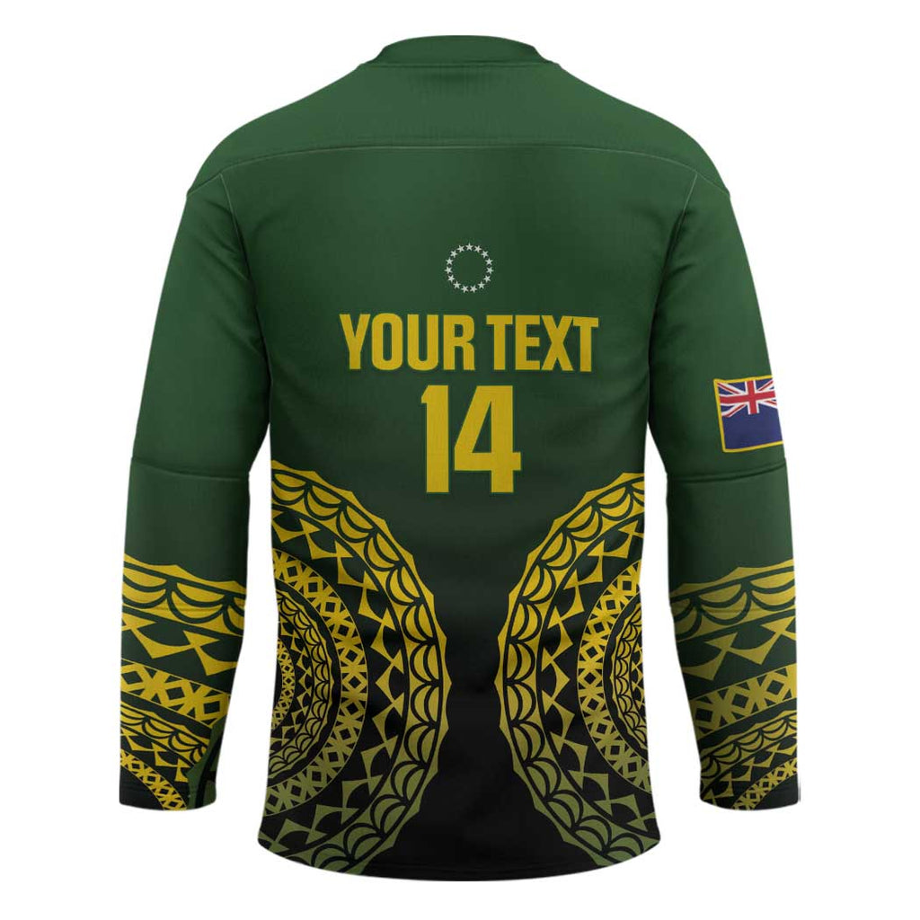 Custom Avaiki Cook Islands Rugby Hockey Jersey Kuki Airani Tatau Black - Aussie Hoodie