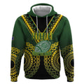 Custom Avaiki Cook Islands Rugby Hoodie Kuki Airani Tatau Black - Aussie Hoodie