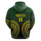 Custom Avaiki Cook Islands Rugby Hoodie Kuki Airani Tatau Black - Aussie Hoodie