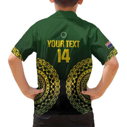 Custom Avaiki Cook Islands Rugby Kid Hawaiian Shirt Kuki Airani Tatau Black - Aussie Hoodie